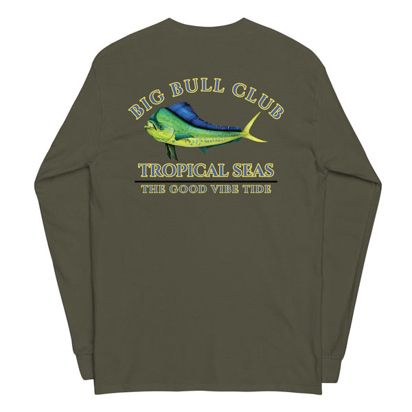 Men's Tropical Mahi Mahi "Big Bull Club" Long Sleeve Shirt by Tropical Seas Clothing