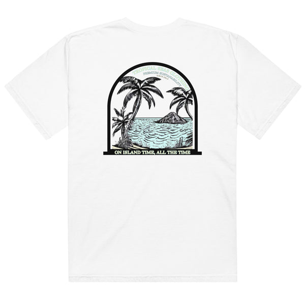 Men’s Island Time, All the Time Heavyweight T-Shirt by Tropical Seas Clothing