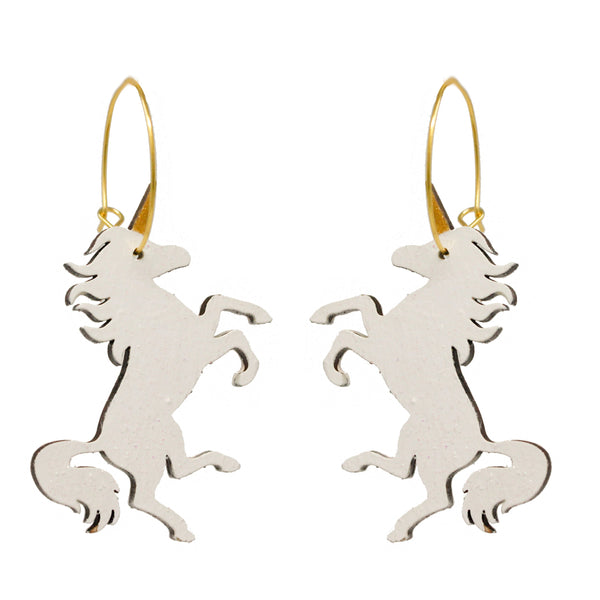 Unicorn Hoop Earrings by LE CHIC MIAMI