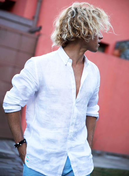 Linen ShIrt - White by Bermies