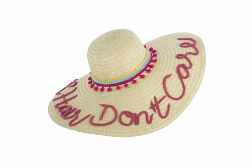 BEACH HAIR DON'T CARE HAT, PINK - The Cheeky Wink