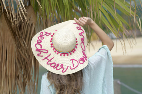 BEACH HAIR DON'T CARE HAT, PINK - The Cheeky Wink