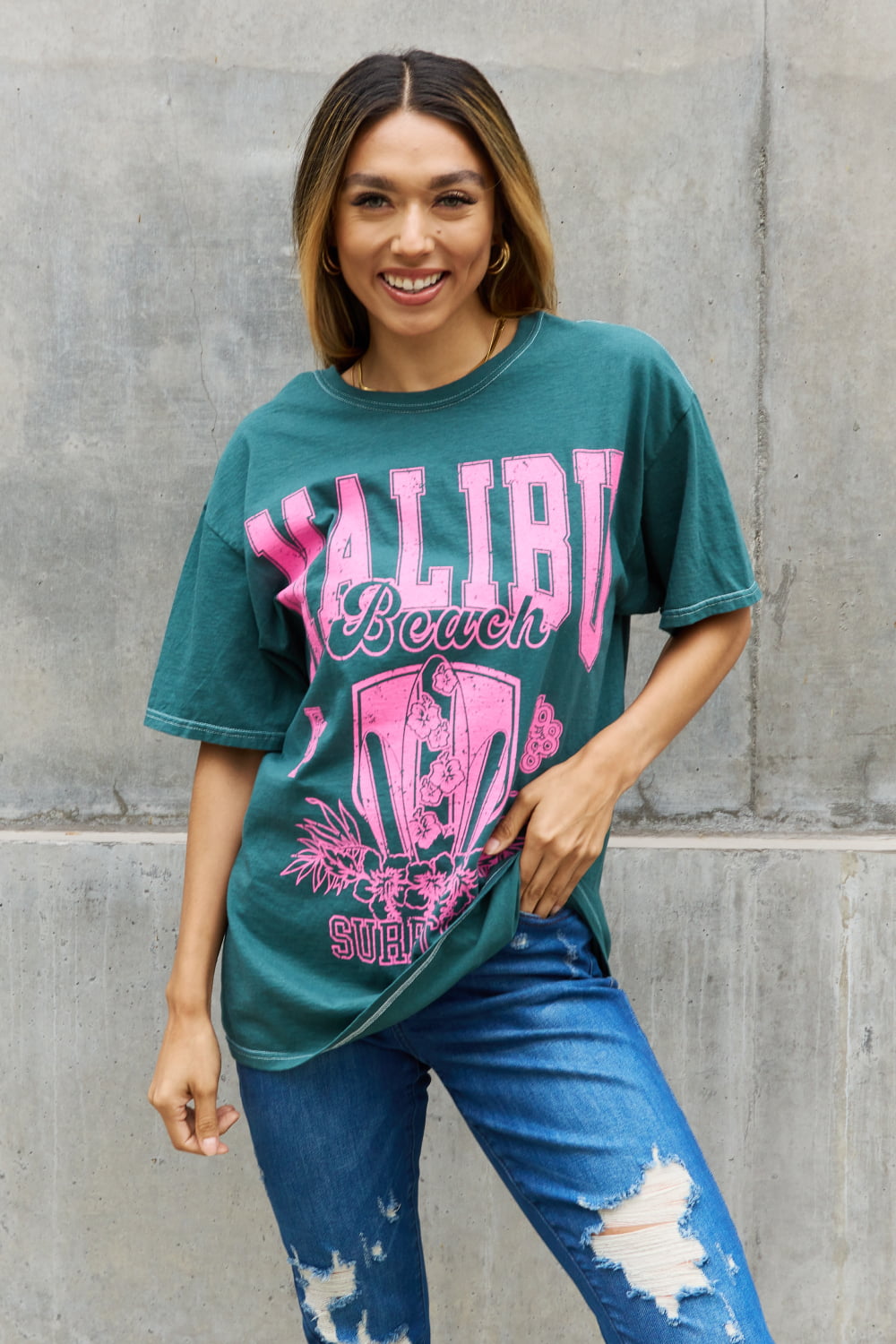 Sweet Claire "Malibu Surf Club" Graphic T-Shirt