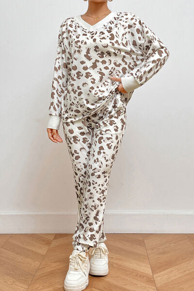 Matching Set Loungewear | Leopard Top & Pant Lounge | The Cheeky Wink