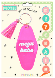 Mega Babe Keychain. Pink Acrylic. Gifts. - The Cheeky Wink