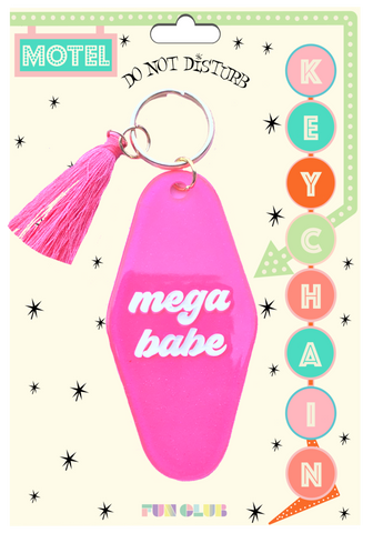 Mega Babe Keychain. Pink Acrylic. Gifts. - The Cheeky Wink