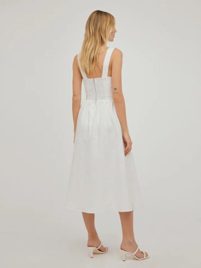 Midi Dresses For A Wedding | Square Neck Midi Dress | The Cheeky Wink