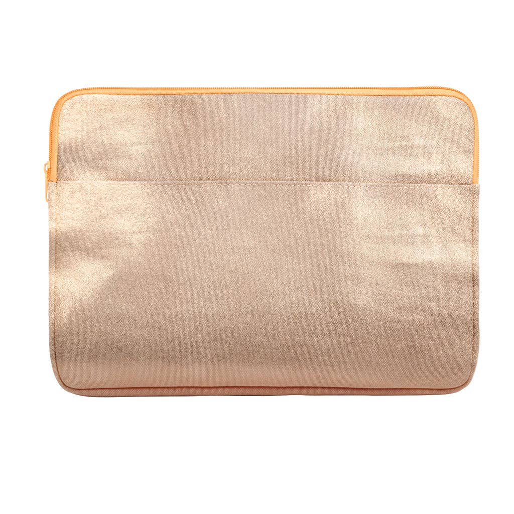 Talking Out of Turn - Metallic Gold Laptop Sleeves - The Cheeky Wink