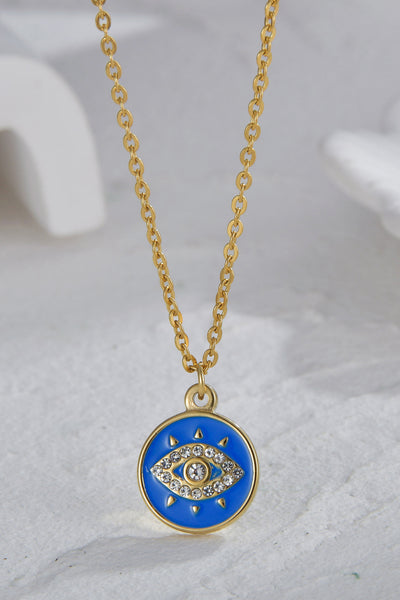 Evil Eye Pendant Necklace | Stainless Steel Necklace | The Cheeky Wink