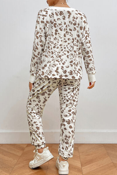 Matching Set Loungewear | Leopard Top & Pant Lounge | The Cheeky Wink