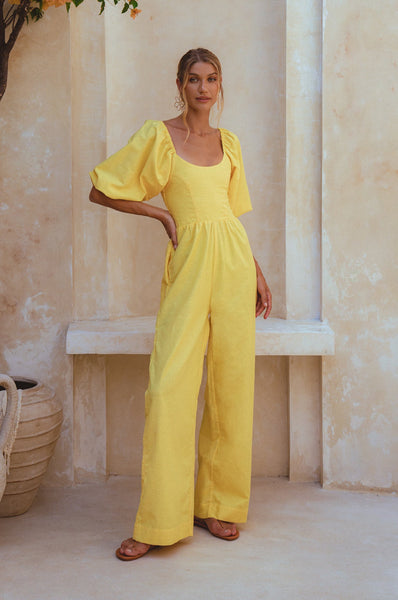 Heaven Bay Linen Jumpsuit by ELF