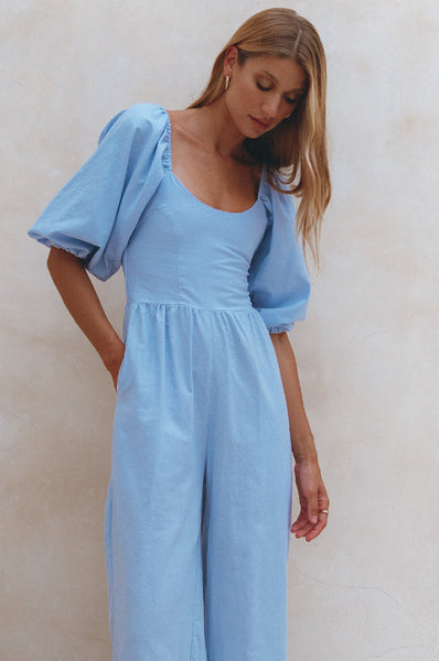 Heaven Bay Linen Jumpsuit by ELF