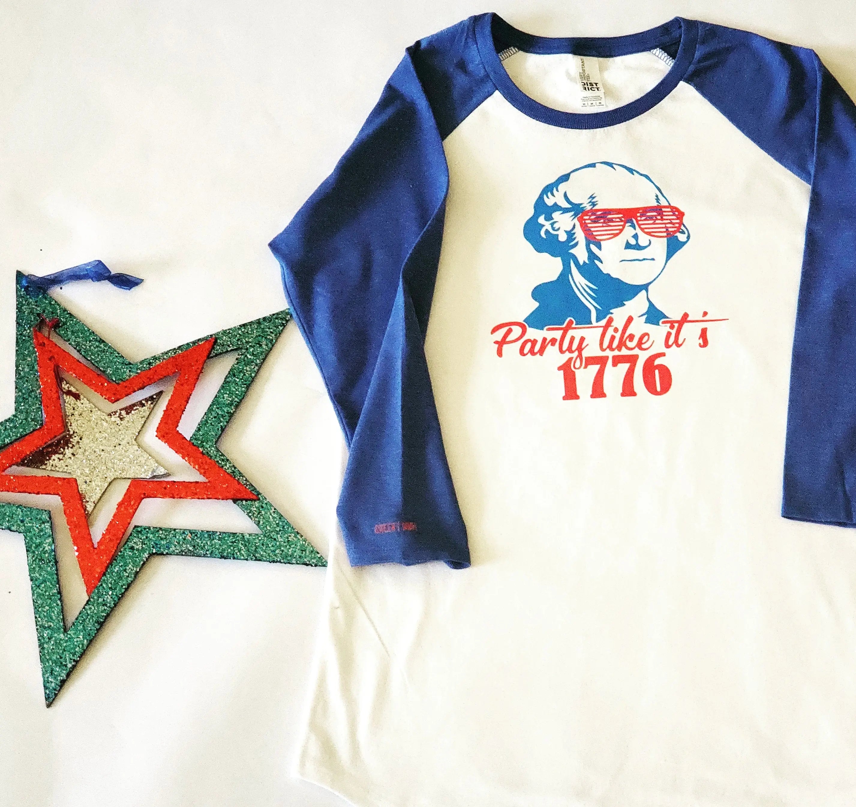 Party Like It's 1776, Baseball Tee - The Cheeky Wink