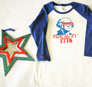 Party Like It's 1776, Baseball Tee - The Cheeky Wink