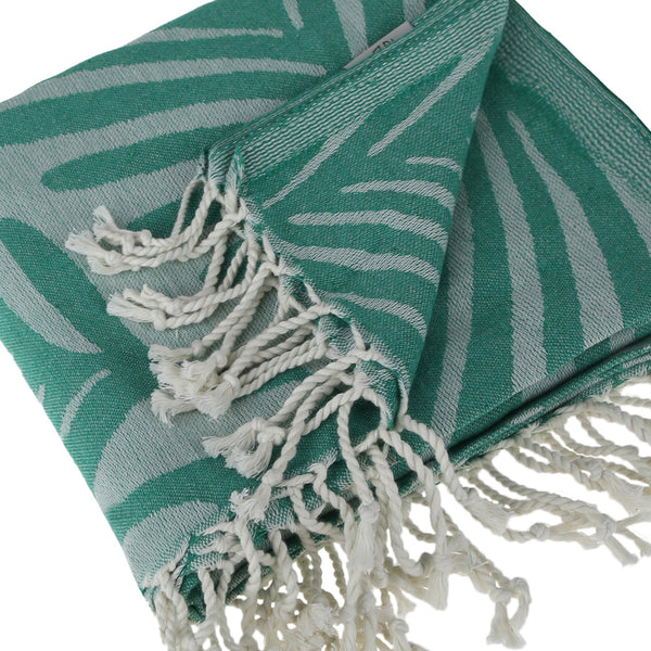 Jungle Peshtemal Pure Cotton Throw Beach Towel by La'Hammam