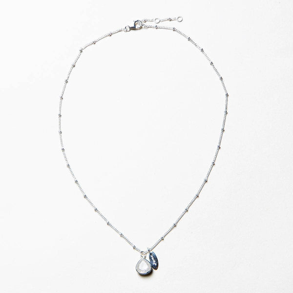 June Rainbow Moonstone Birthstone Necklace by Tiny Rituals