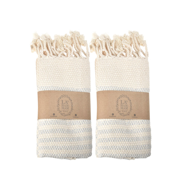 Shiran Kitchen/Hand Towel 2 pack 40x18 in by La'Hammam