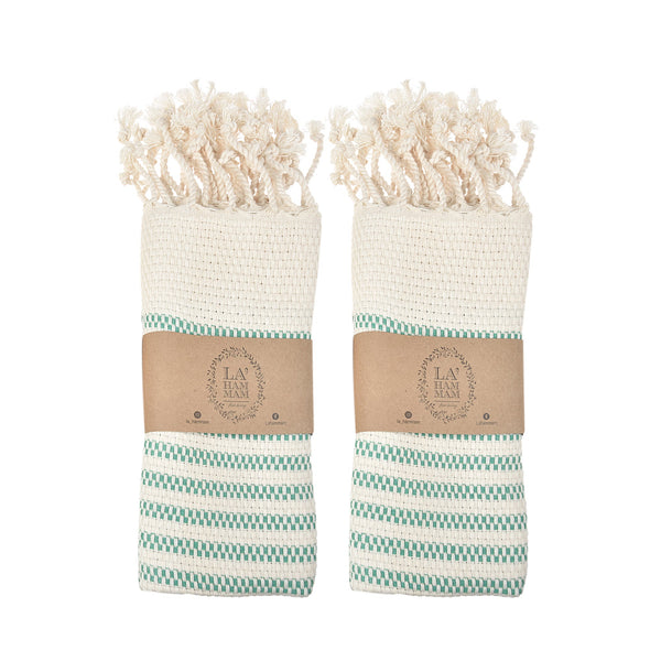 Shiran Kitchen/Hand Towel 2 pack 40x18 in by La'Hammam