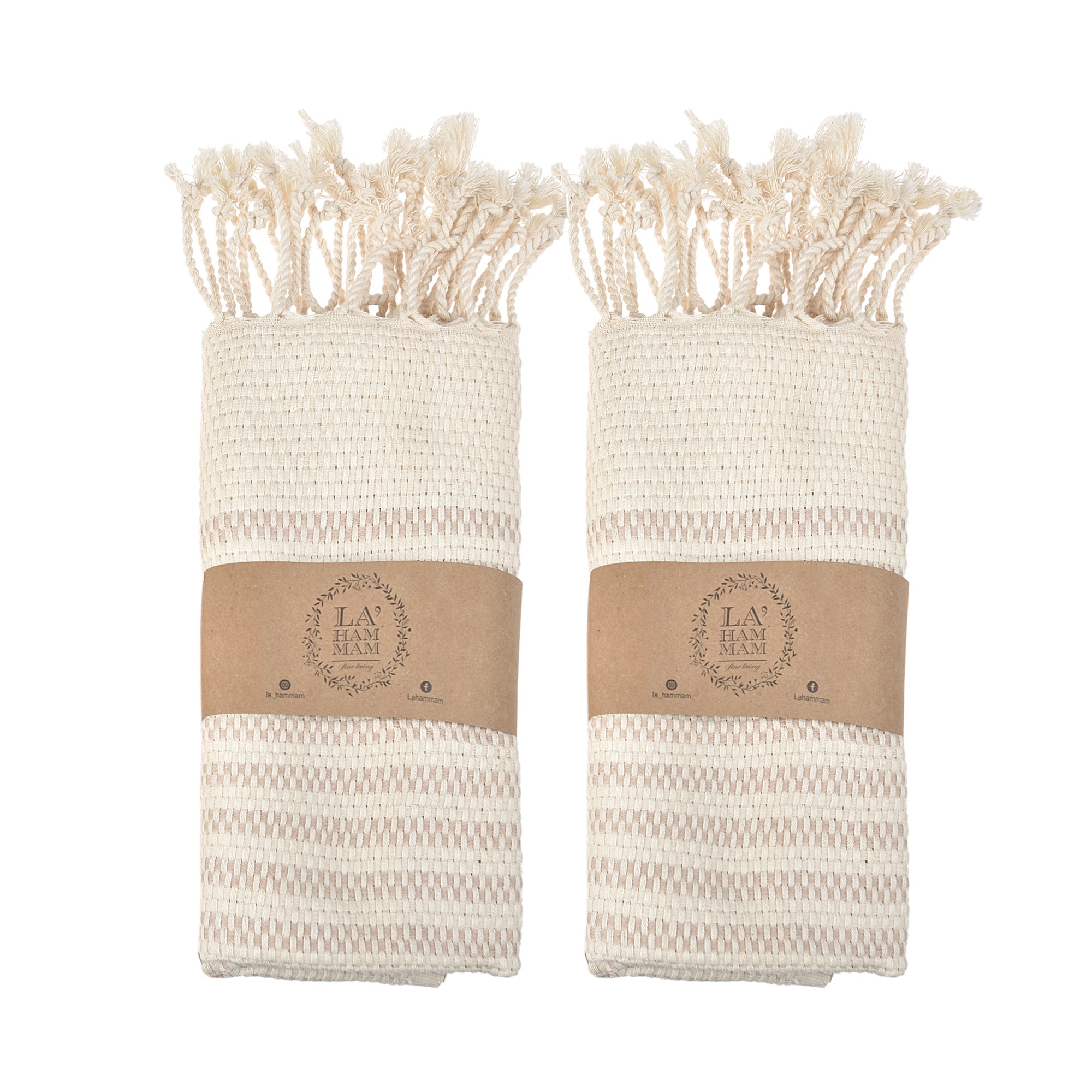 Shiran Kitchen/Hand Towel 2 pack 40x18 in by La'Hammam