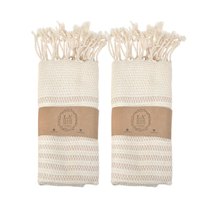 Shiran Kitchen/Hand Towel 2 pack 40x18 in by La'Hammam