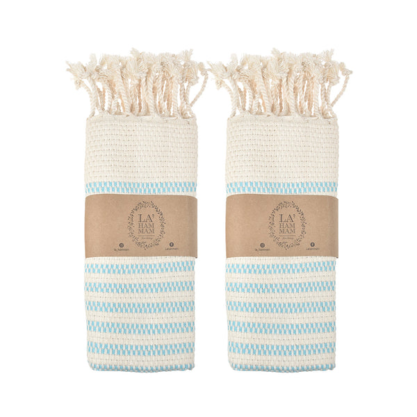 Shiran Kitchen/Hand Towel 2 pack 40x18 in by La'Hammam