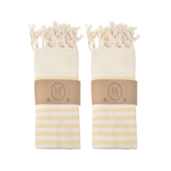 Shiran Kitchen/Hand Towel 2 pack 40x18 in by La'Hammam