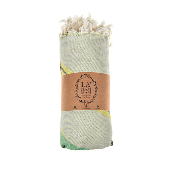 Exclusive Sun and Jungle Peshtemal Pure Cotton Beach Towel by La'Hammam