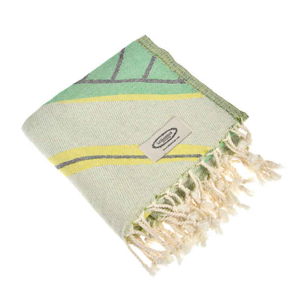 Exclusive Sun and Jungle Peshtemal Pure Cotton Beach Towel by La'Hammam