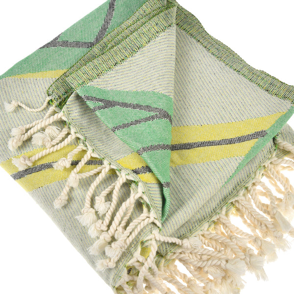 Exclusive Sun and Jungle Peshtemal Pure Cotton Beach Towel by La'Hammam