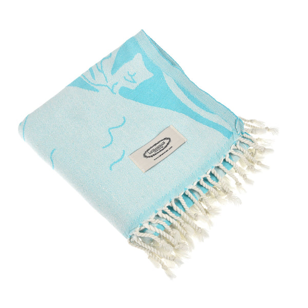 Exclusive Clean Ocean Peshtemal Pure Cotton Beach Towel by La'Hammam