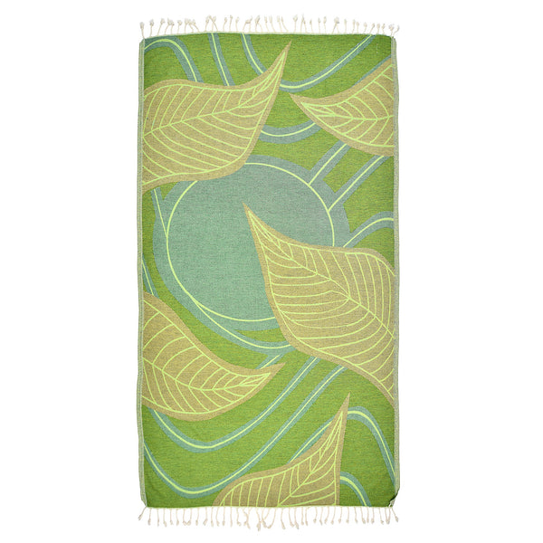 Exclusive Sun and Jungle Peshtemal Pure Cotton Beach Towel by La'Hammam