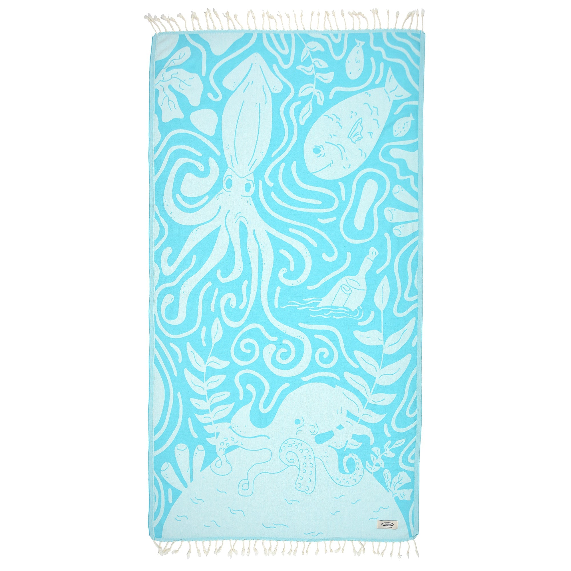 Exclusive Clean Ocean Peshtemal Pure Cotton Beach Towel by La'Hammam