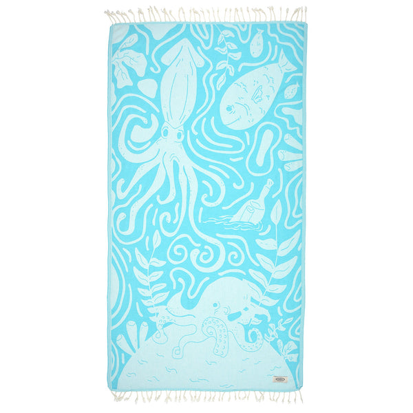 Exclusive Clean Ocean Peshtemal Pure Cotton Beach Towel by La'Hammam