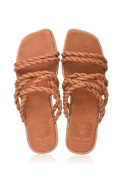 Melasti Woven Leather Slides by ELF