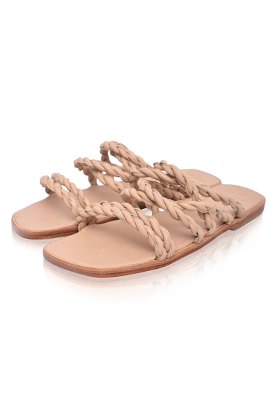 Melasti Woven Leather Slides by ELF