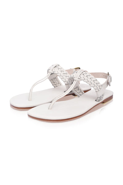 Venetian T-strap Leather Sandals by ELF