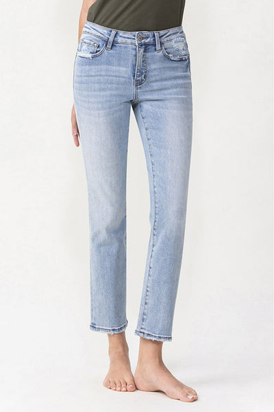 Lovervet Full Size Andrea Midrise Crop Straight Jeans