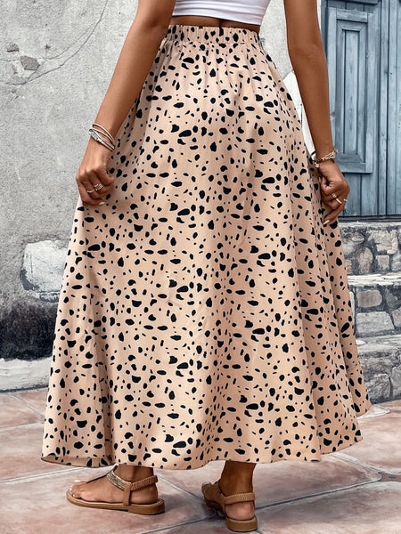 High Waisted Long Skirt | Printed Ruffled Skirt | The Cheeky Wink