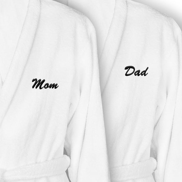 Custom Bathrobe Set for Couple, 2 Pieces Couple's Cotton Bath Robe, 100% Cotton by La'Hammam