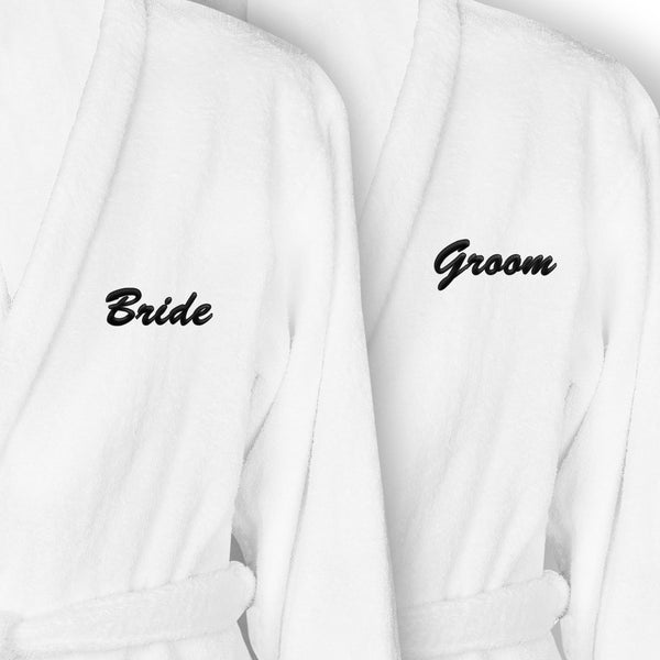 Custom Bathrobe Set for Couple, 2 Pieces Couple's Cotton Bath Robe, 100% Cotton by La'Hammam