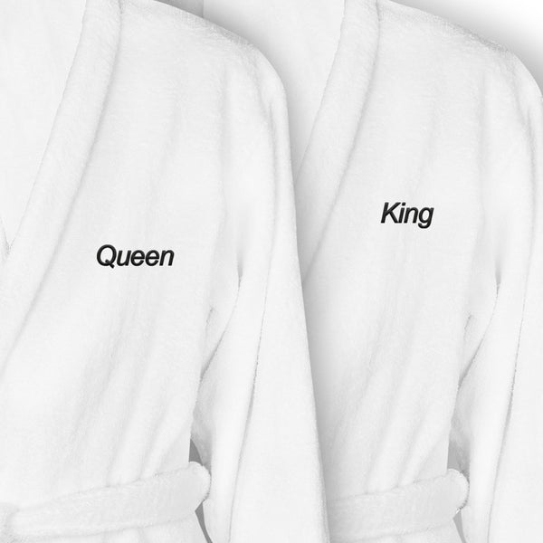 Custom Bathrobe Set for Couple, 2 Pieces Couple's Cotton Bath Robe, 100% Cotton by La'Hammam