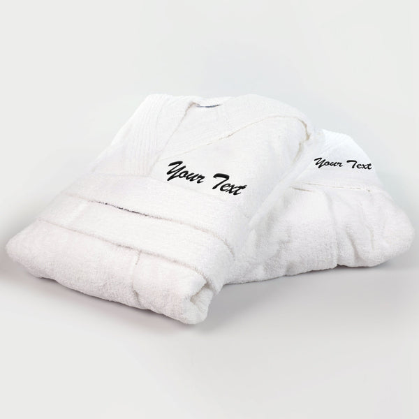 Custom Bathrobe Set for Couple, 2 Pieces Couple's Cotton Bath Robe, 100% Cotton by La'Hammam