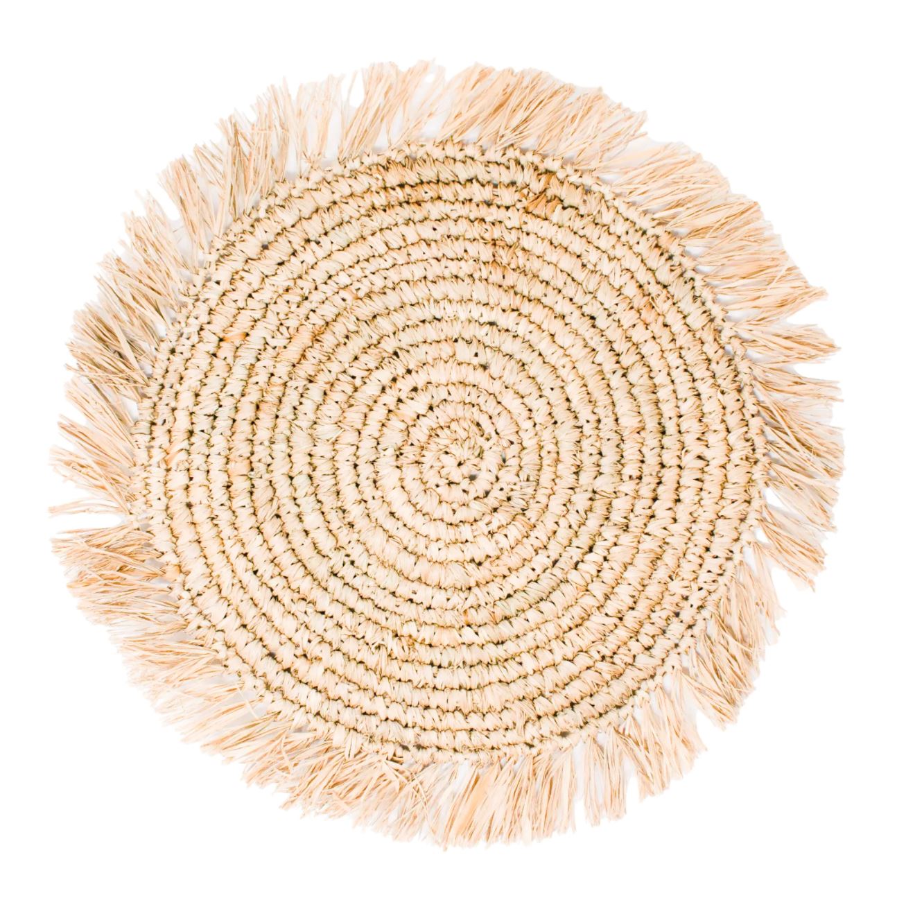 Cara Cara Straw Fringe Placemat (set of 4) by POPPY + SAGE