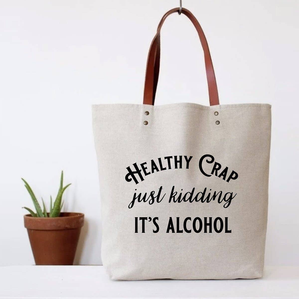 Healthy Crap Tote Bag - The Cheeky Wink