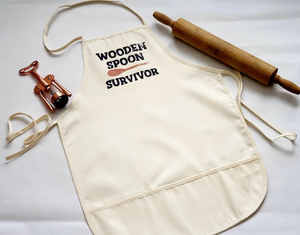 Wooden Spoon Survivor, Apron, Unisex, Cookware. Holiday Gifts. - The Cheeky Wink