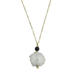 Solar Quartz Lava Necklace by SLATE + SALT