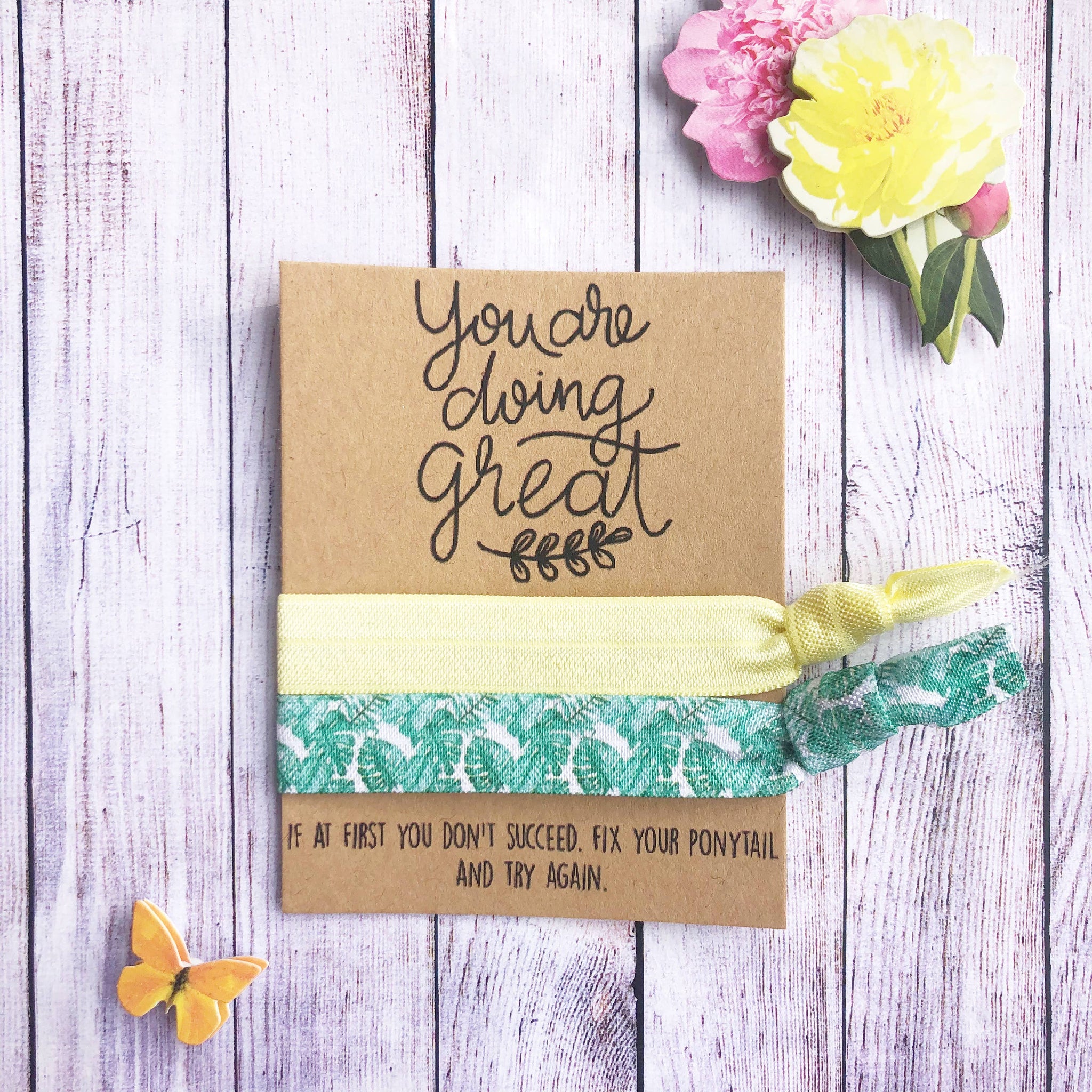 You Are Doing Great Hair Tie Set - The Cheeky Wink