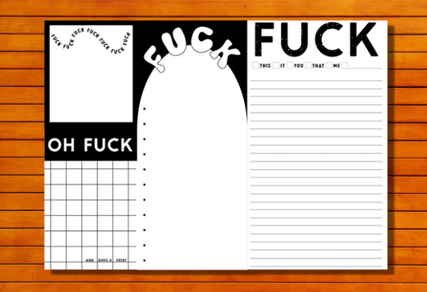 Fuck It All GIFT SET.  Notepad and Pens Gift Set. Funny humor gifts - The Cheeky Wink