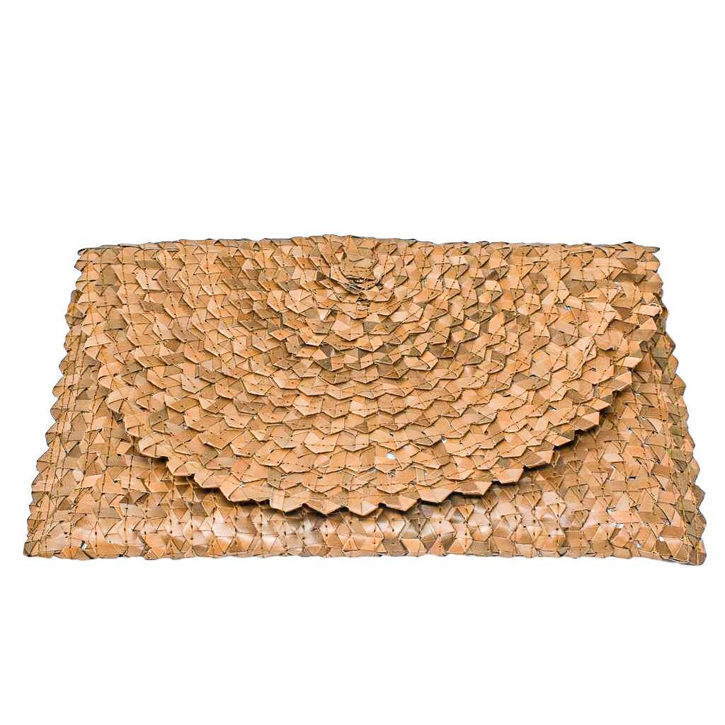 LIZZIE GRASS CLUTCH - CARAMEL by POPPY + SAGE