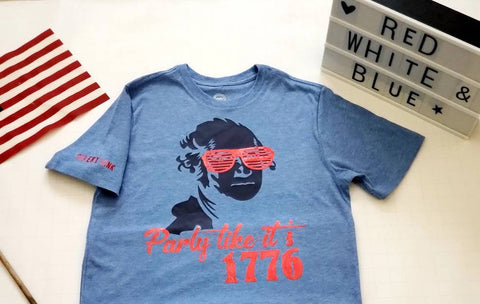 Party Like its 1776 Patriotic Tee. Youth and Adult 4th of July Cotton Holiday T-shirt. - The Cheeky Wink